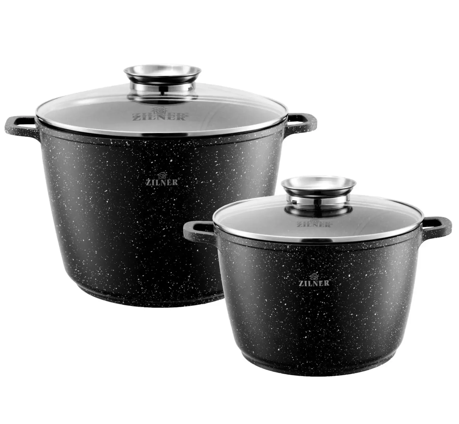 ZILNER 2 puodų rinkinys marmuriniu paviršiumi 10l+14l Zl-8548