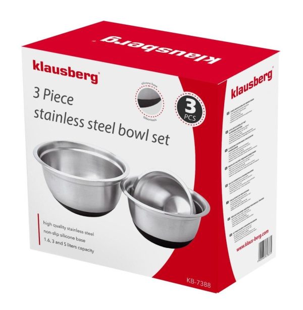 Metalinių dubenėlių komplektas Klausberg KB-7388