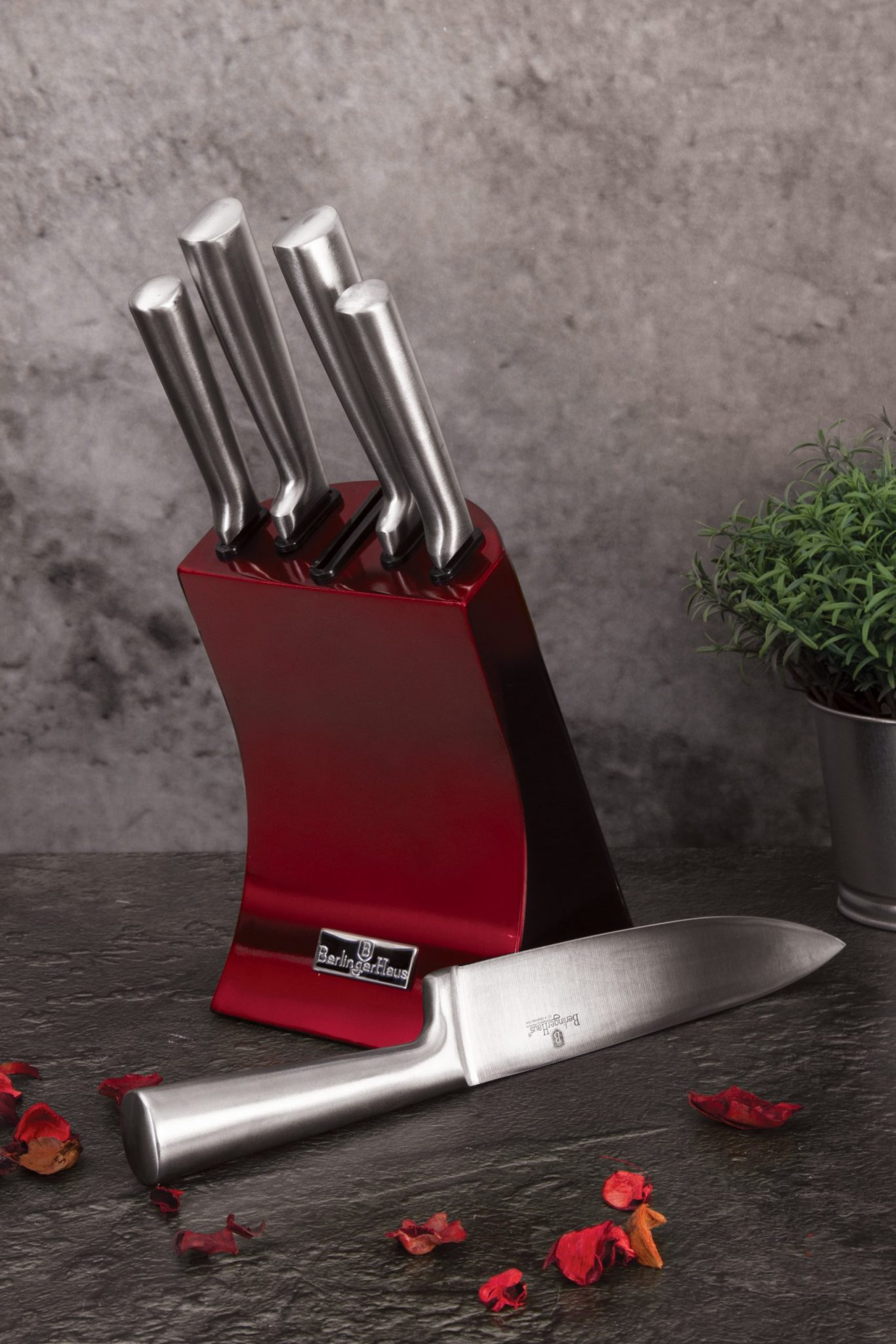 Nažu komplekts ar statīvu Berlinger Haus BH/2450 Burgundy Line - Image 2