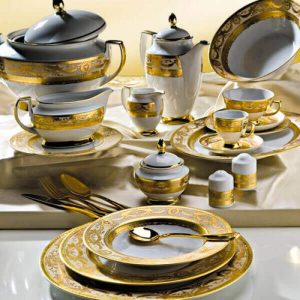 Royal Gold Cream Pietų Servizas 6 Asm., 25vnt. Zepter LP-3206-SET-CR