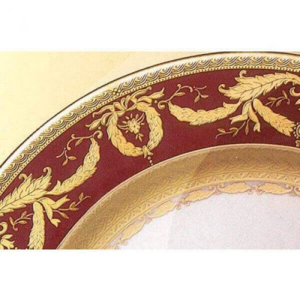 Imperial Gold Bordeaux Apatinė Lėkštė 32cm, 6vnt. Zepter LP-3306-32-BR