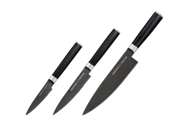 3 peilių rinkinys Samura Mo-V Stonewash SM-0220B