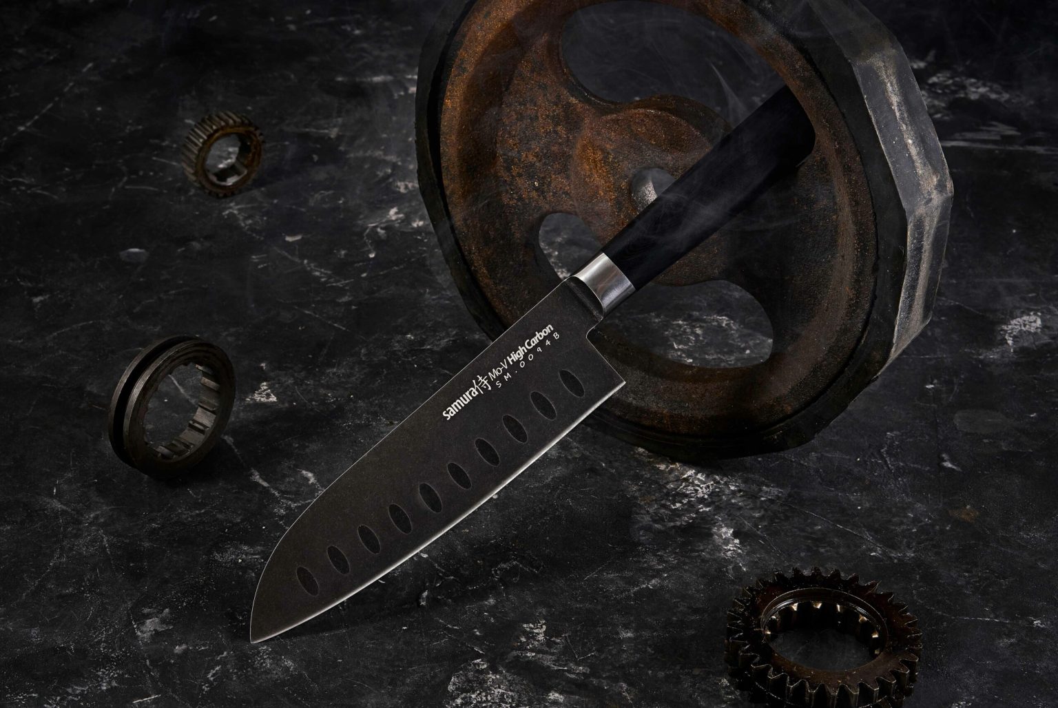 Santoku nazis Samura Mo-V Stonewash SM-0094B - Image 5