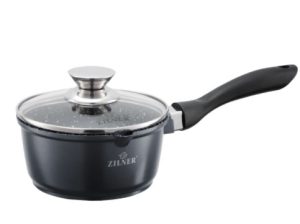 Marmurinis puodas 16cm / 1,3L su stikliniu dangčiu Zilner ZL-7027