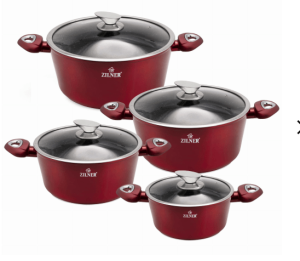 8 dalių indų rinkinys ZILNER CHERRY RED ZL-8551-1