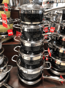 12 dalių puodų rinkinys. su teflonine keptuve ZILNER ZL-8117-1