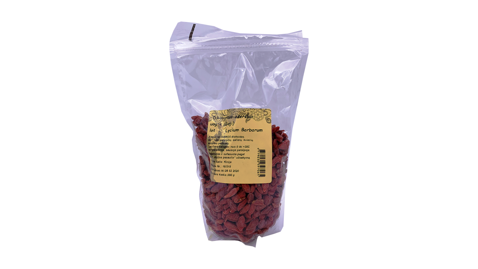 Dygliuotā sausserža (Goji) ogas, 200 g - Image 1