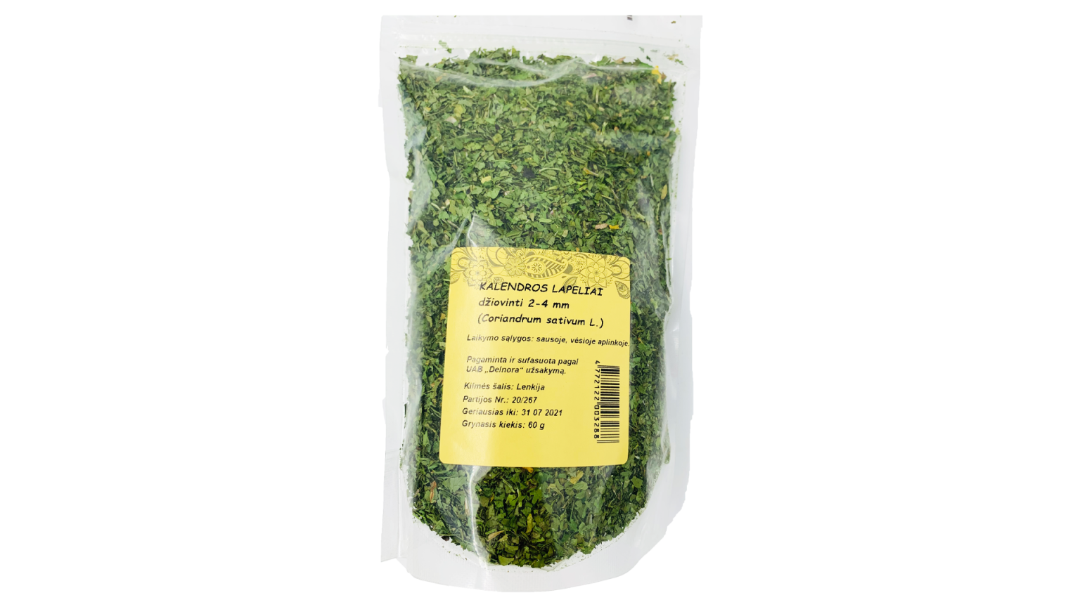 Kaltētās kliņģerīšu lapas, 60 g - Image 1