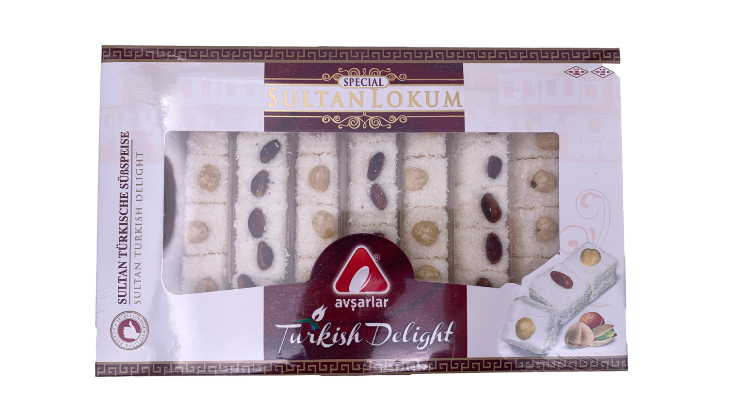Lokums ar dažādiem riekstiem un kokosriekstu skaidiņām SULTAN AVSARLAR, 350 g - Image 1