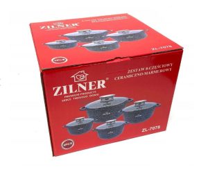 Puodų rinkinys su marmuro danga 8vnt. Zilner ZL-7078
