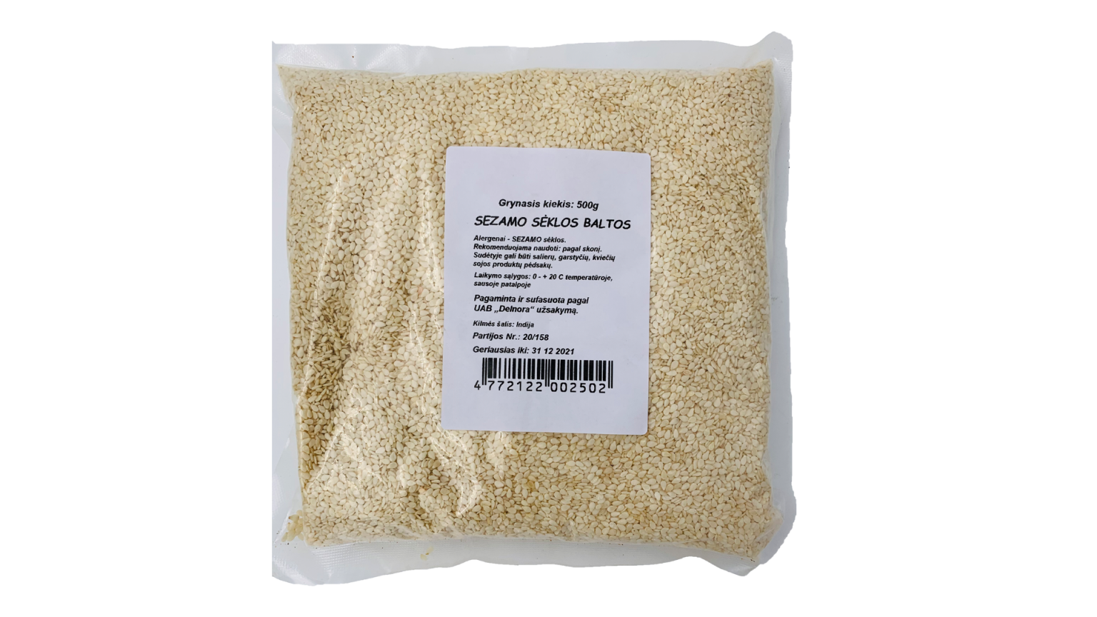 Baltās sezama sēklas, 500 g - Image 1