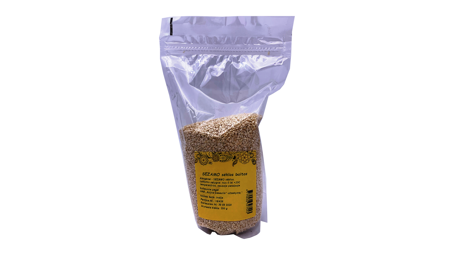 Baltās sezama sēklas, 250 g - Image 1