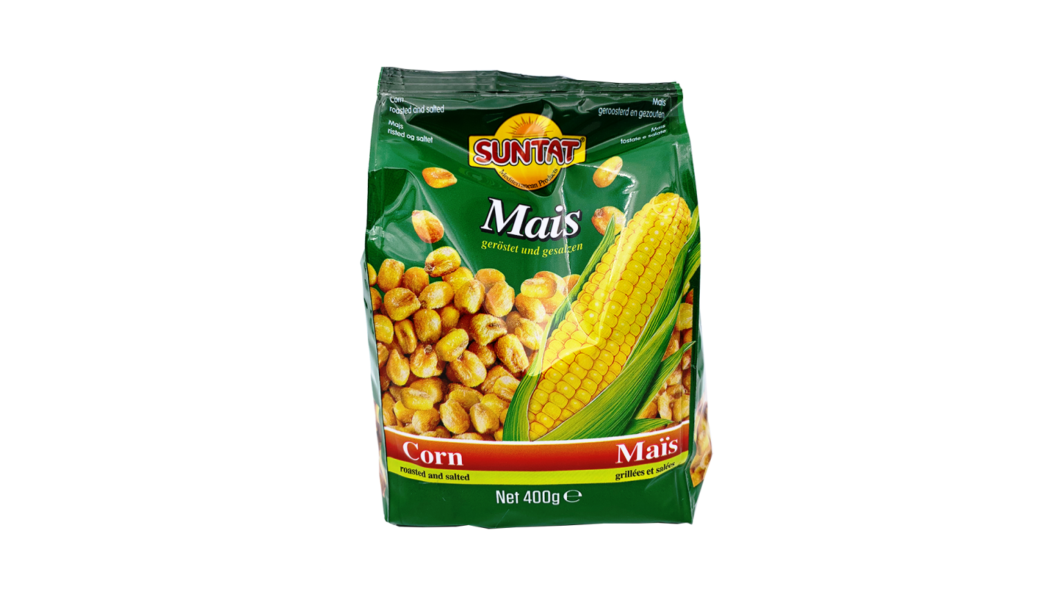 Grauzdēti kukurūza ar sāli SUNTAT, 400 g - Image 1