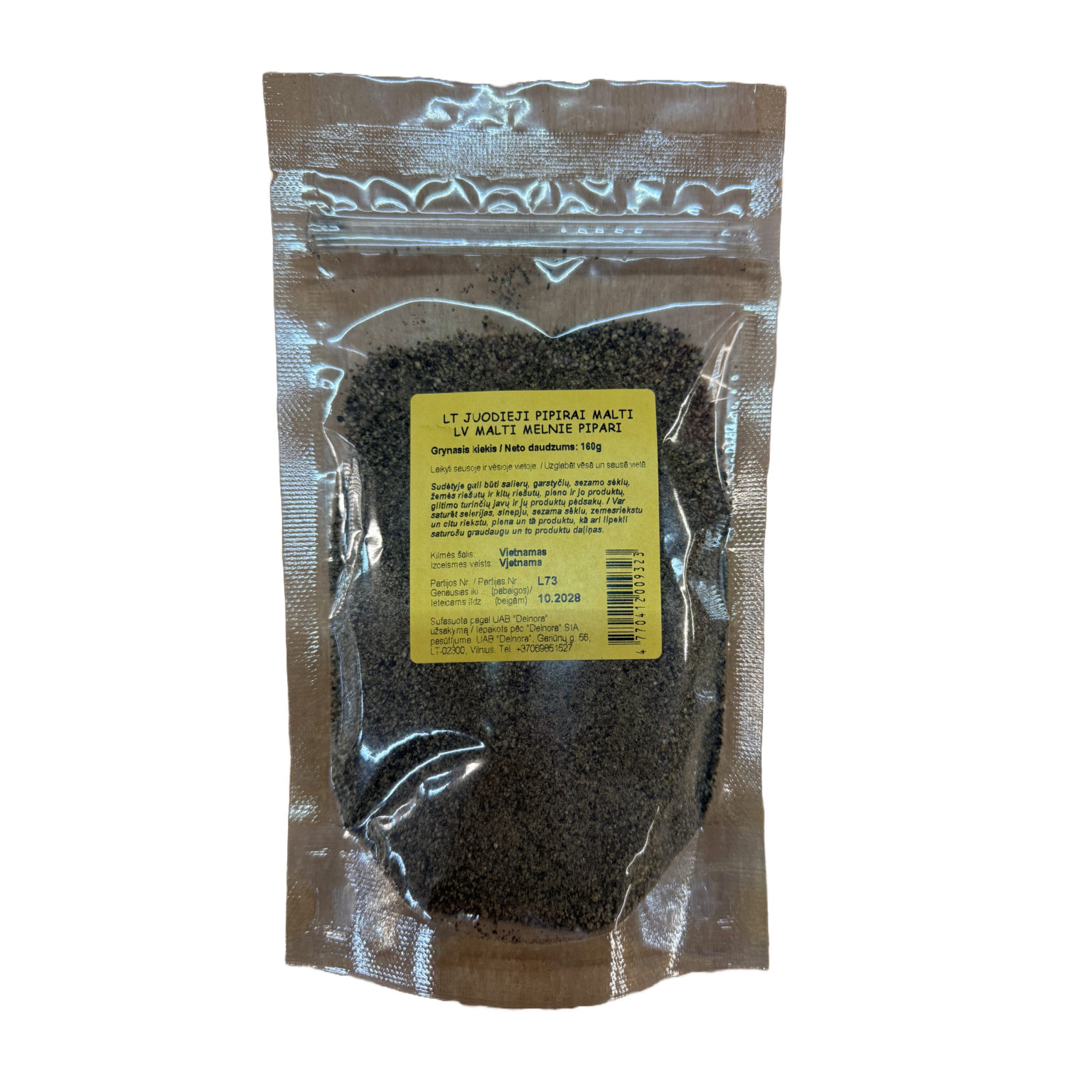 Melnā malto piparu 160g - Image 1