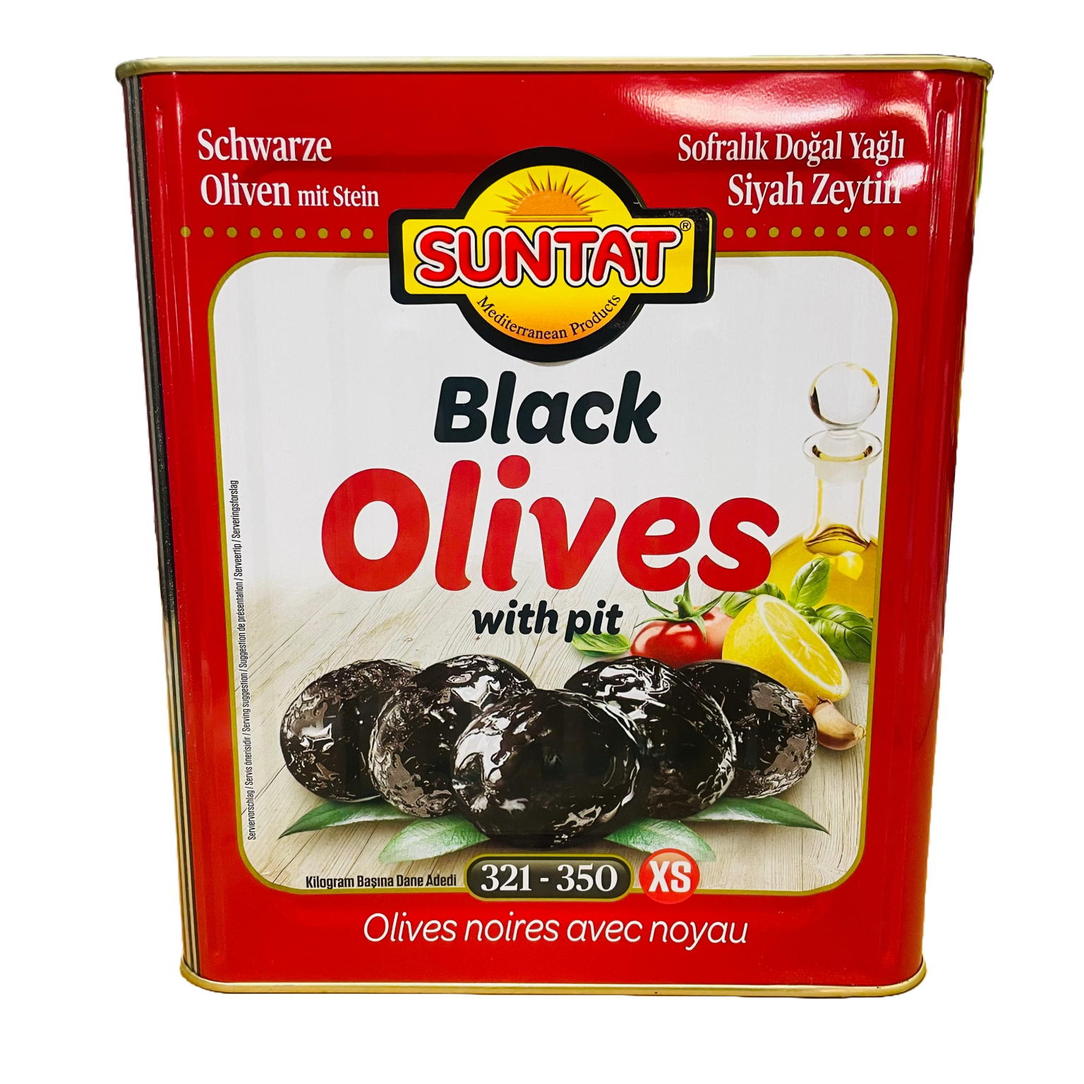 Melnie olīvkoki ar kauliņu SUNTAT, 10Kg - Image 1