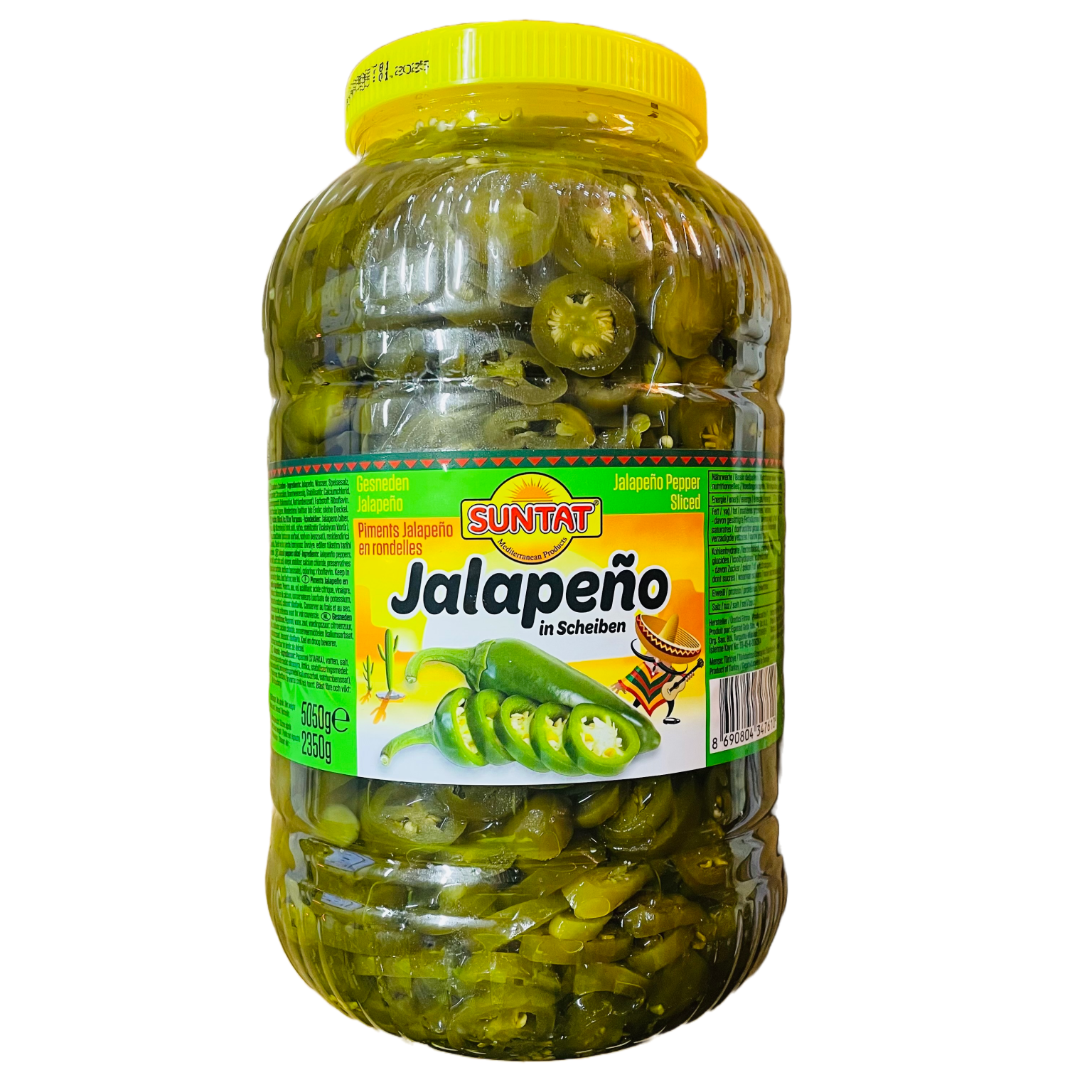 Marinēti jalapeño pipari sagriezti SUNTAT, 5050 g - Image 1