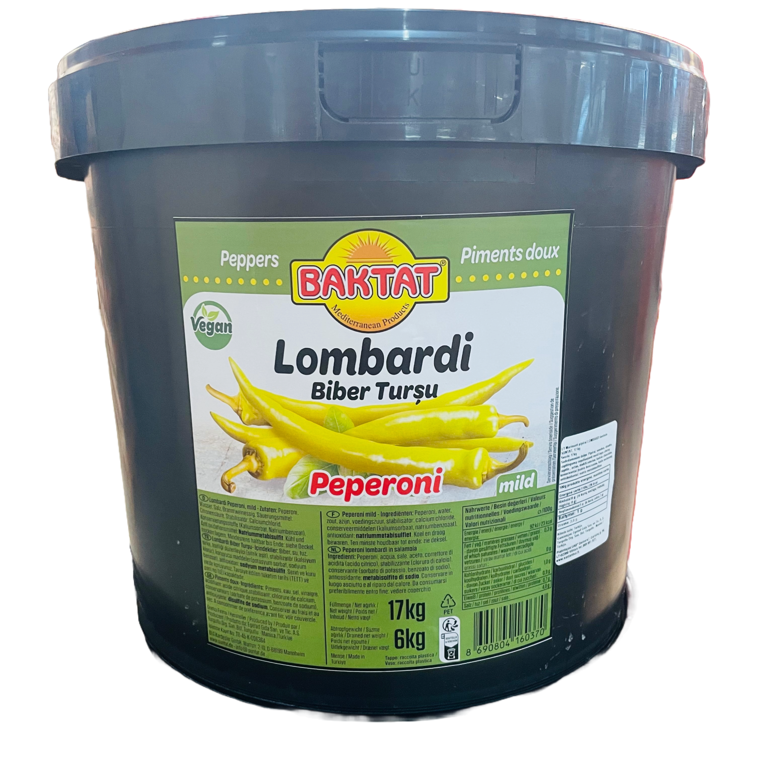 Marinēti pipari LOMBARDI maigie SUNTAT, 17 kg - Image 1