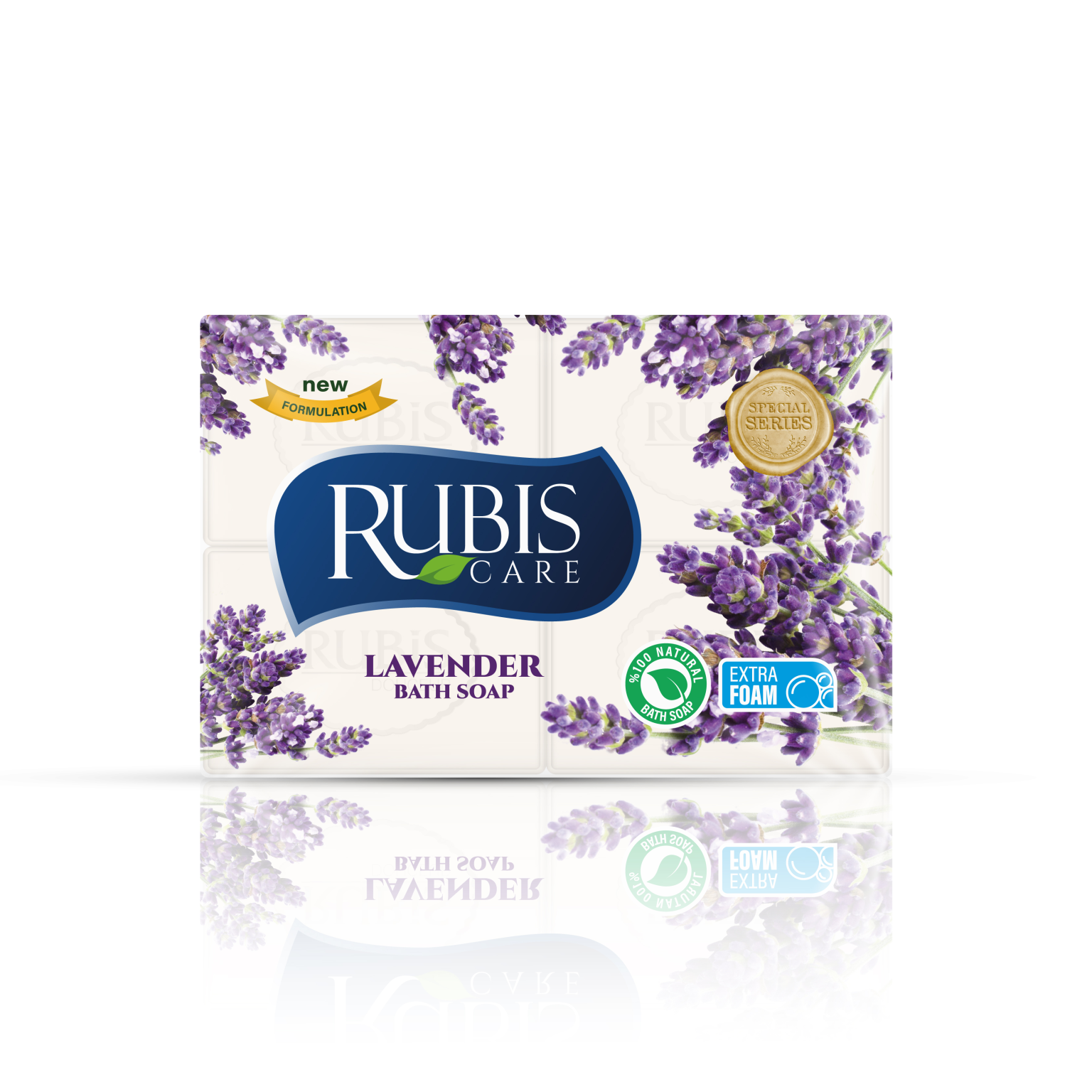 Dabīgās ziepes RUBIS LAVENDER, 150 g x 4 gab. - Image 1