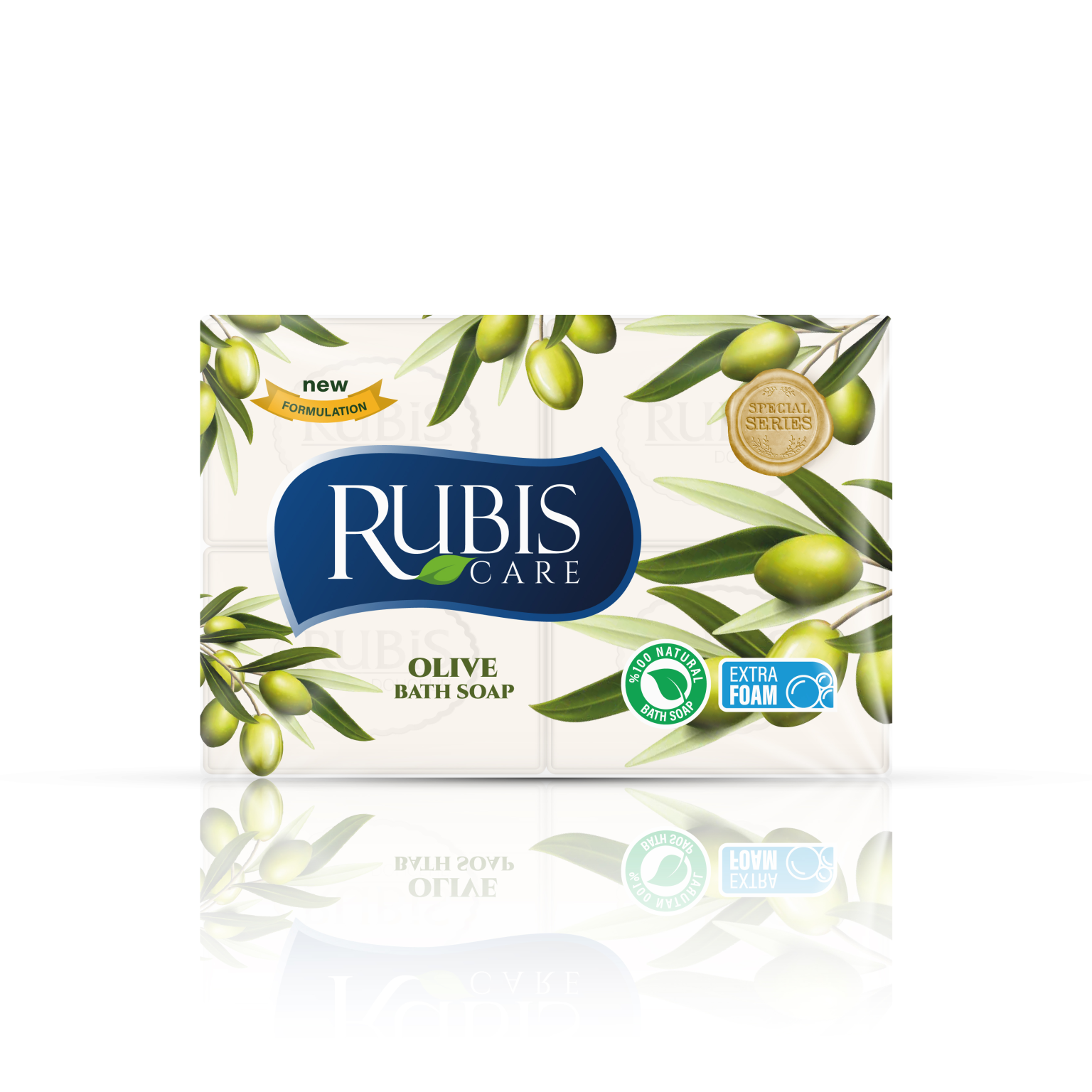 Dabīgās ziepes RUBIS OLIVE, 150 g x 4 gab. - Image 1