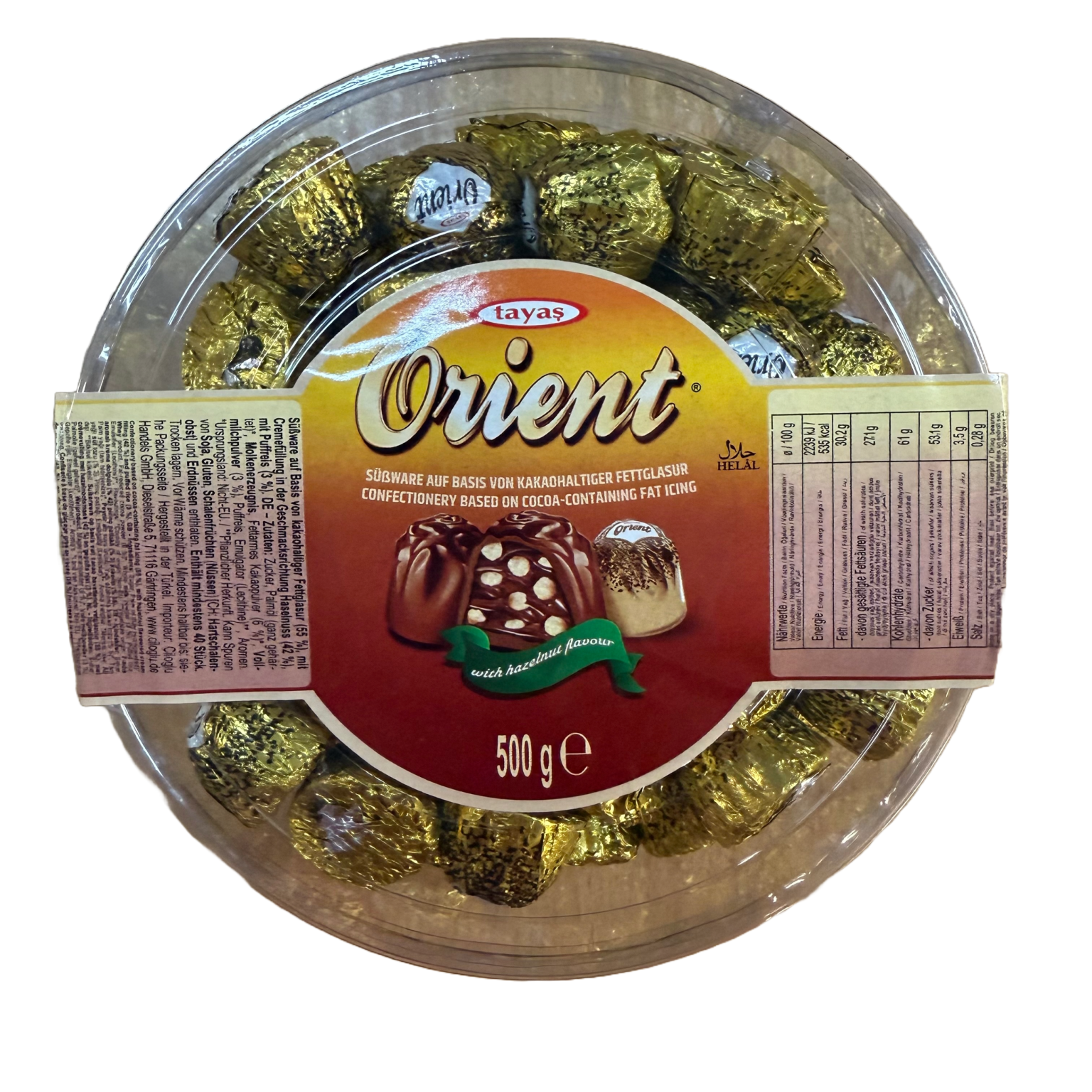 Piena šokolādes konfektes ar riekstiem ORIENT, 500 g - Image 1