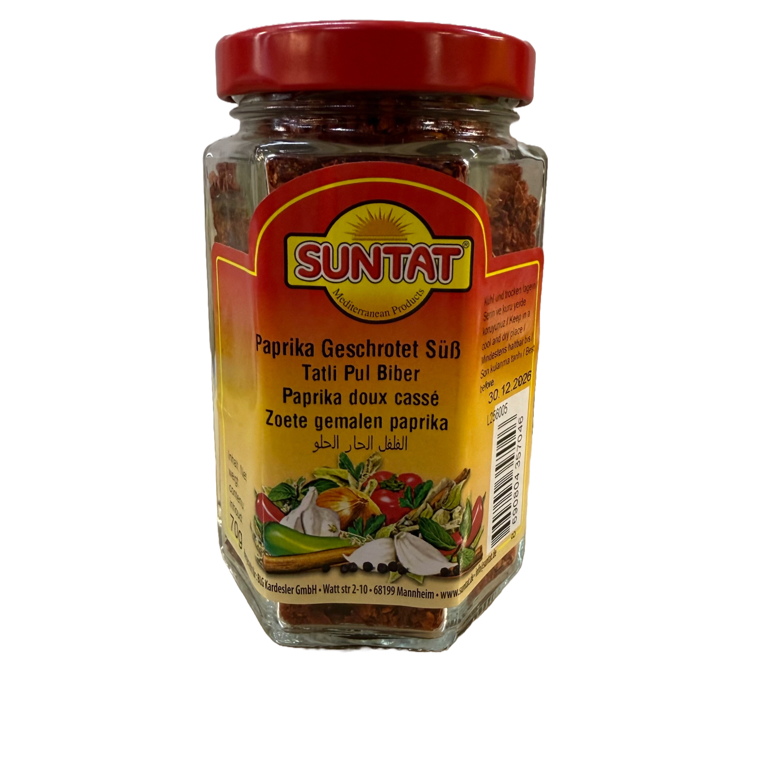 Paprikas pārslas SUNTAT (salda), 70 g - Image 1