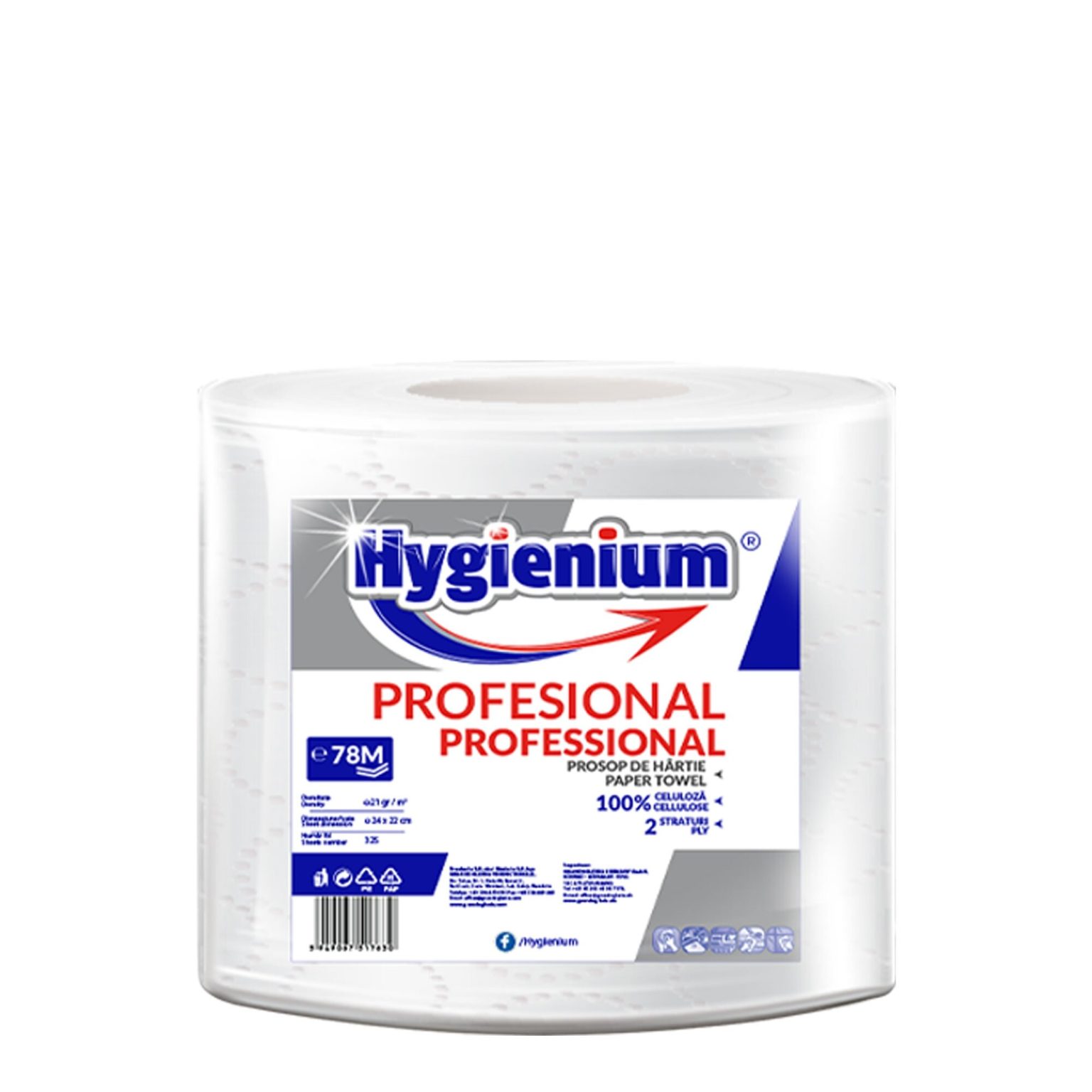 Popīra dvieļi HYGIENIUM (2 slāņu) 325 lpp., (78M) 1 gab - Image 1