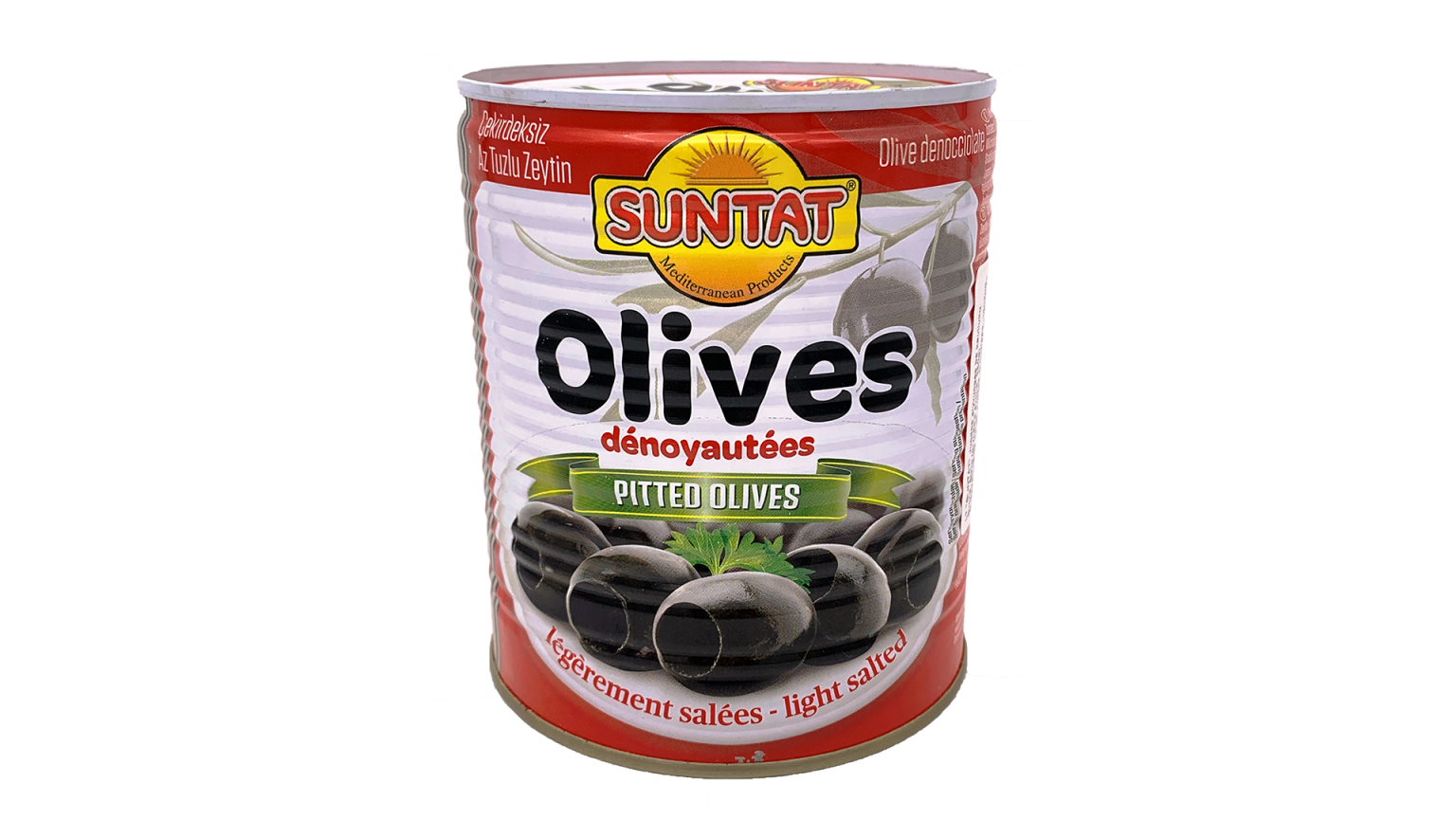 Juodās olīvas viegli sālītas bez kauliņiem SUNTAT, 800 g - Image 1
