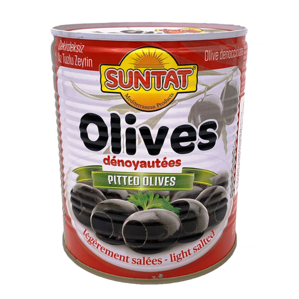 Juodās olīvas viegli sālītas bez kauliņiem SUNTAT, 800 g