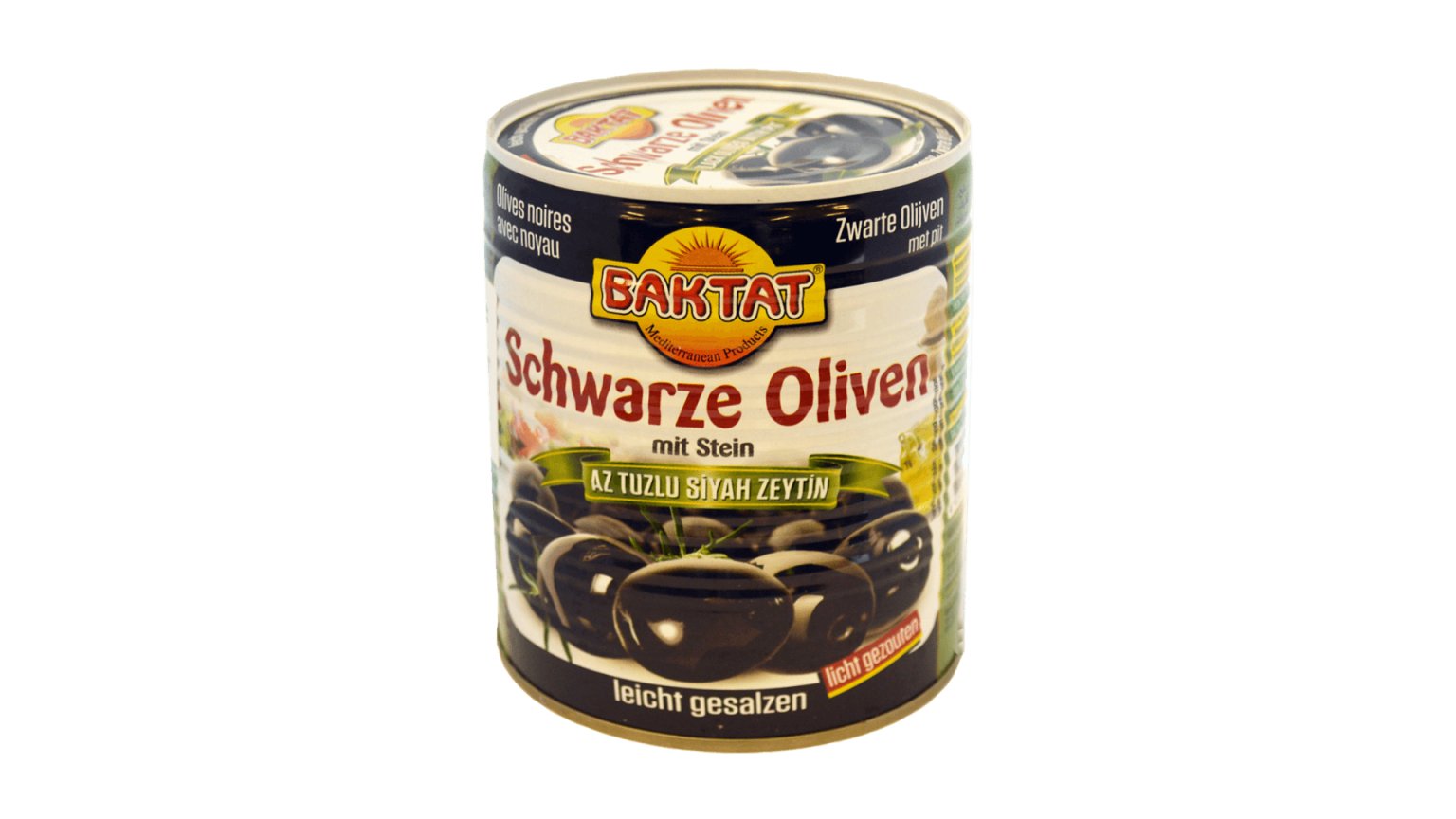 Juodās olīvas vāji sālītas ar kauliņu SUNTAT, 800 g - Image 1