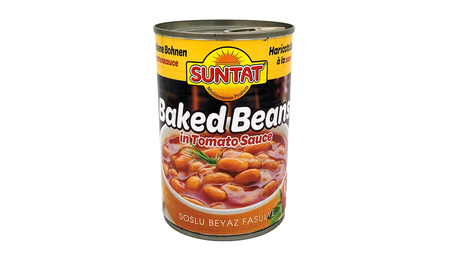 Konservētas baltās pupiņas tomātu mērcē SUNTAT, 400 g - Image 1