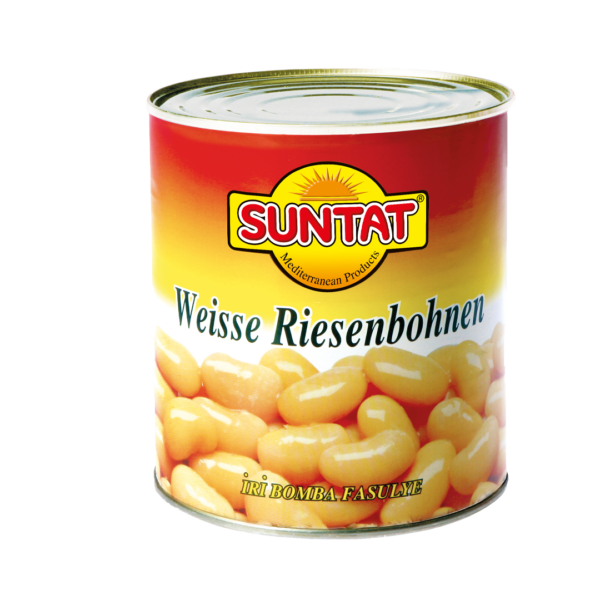 Konservētas vārītas baltās pupiņas SUNTAT, 800 g