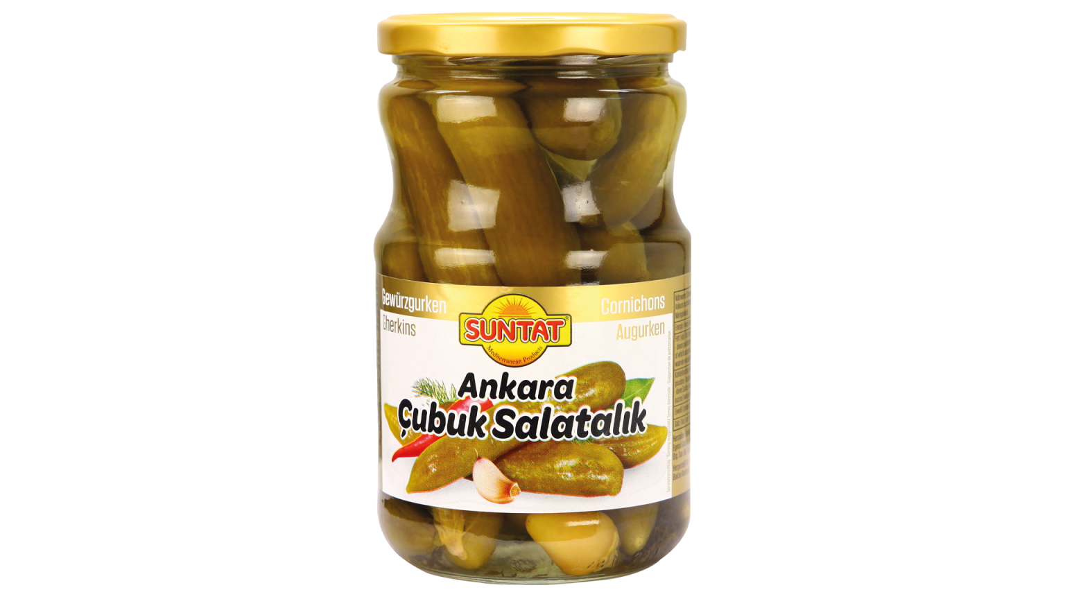 Marinēti gurķīši Ankara pikanti SUNTAT, 690 g - Image 1