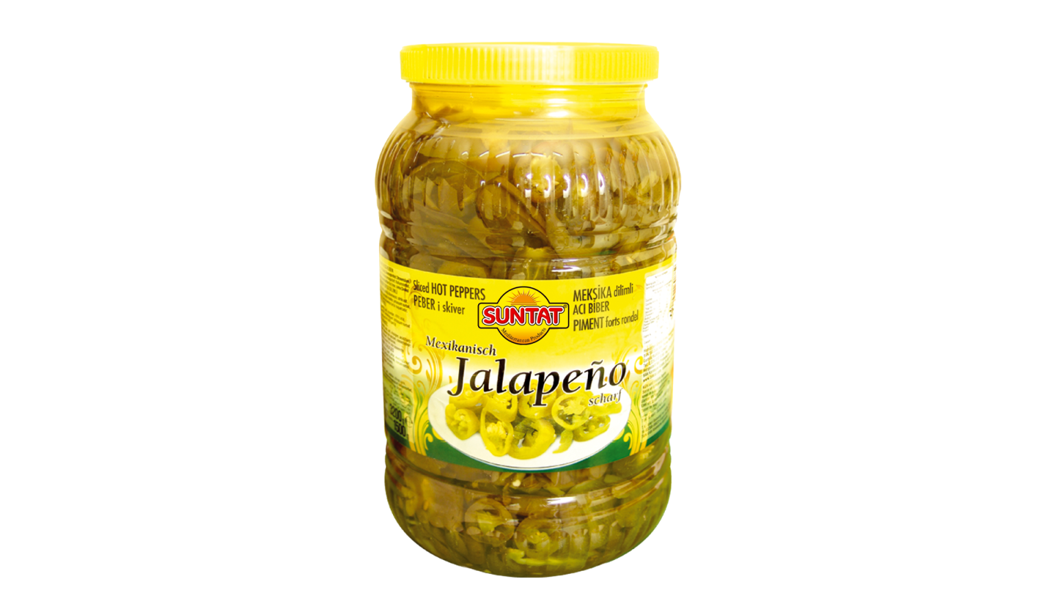 Marinētie jalapeno pipari, sagriezti, SUNTAT, 3200 g - Image 1