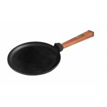 Ketaus blyninė keptuvė B02415 24 cm su medine rankena | Puikiai tinka blynams ir lietiniams