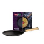 Ketaus blyninė keptuvė B02415 24 cm su medine rankena | Puikiai tinka blynams ir lietiniams