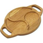 Ąžuolinė serviravimo lenta su rankenomis 40x30 cm – natūrali ir stilinga
