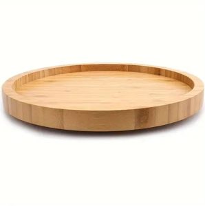 Apvalus bambukinis padėklas 35 cm