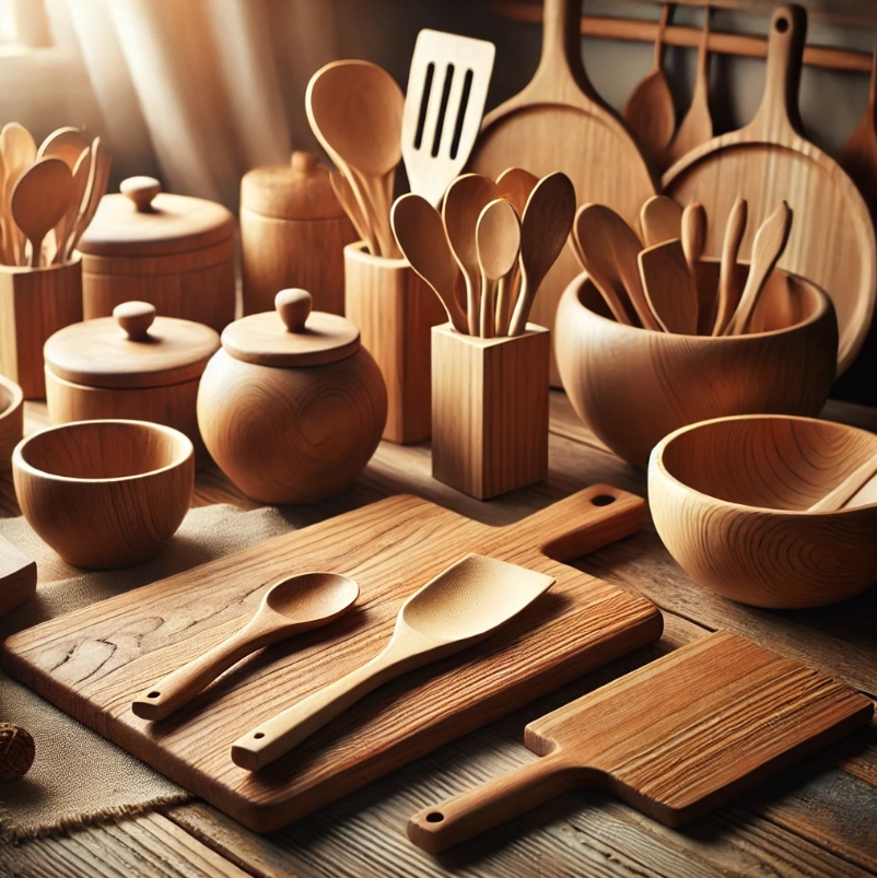 Koka trauki un piederumi