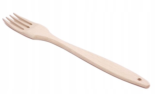 Medinė virtuvinė šakutė iš buko, 23 cm