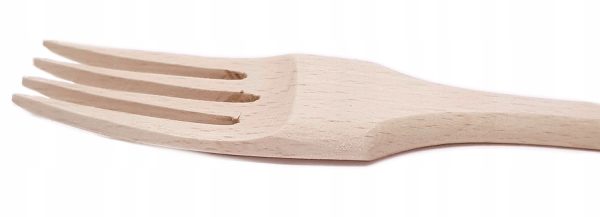 Medinė virtuvinė šakutė iš buko, 23 cm