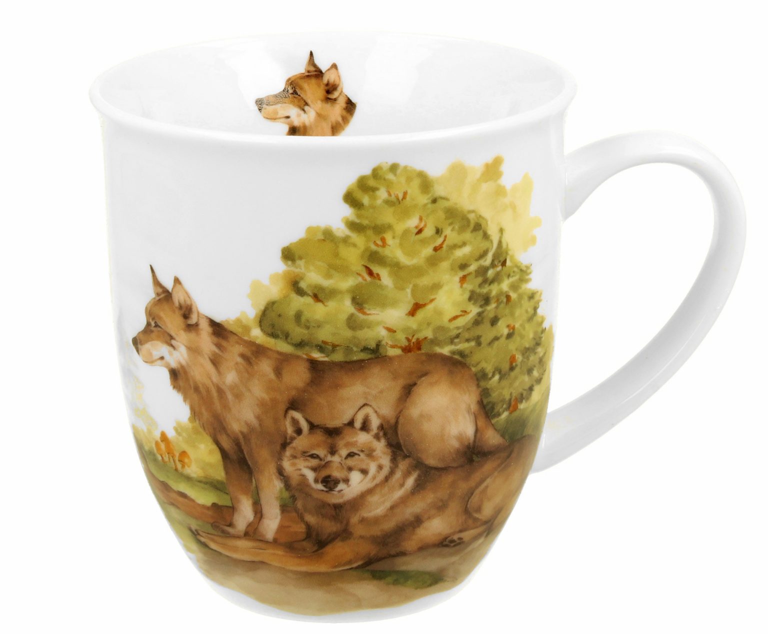 Keraminis puodelis „Animal World WOLVES“ (400 ml) – gamtos įkvėptas dizainas vilkų mylėtojams