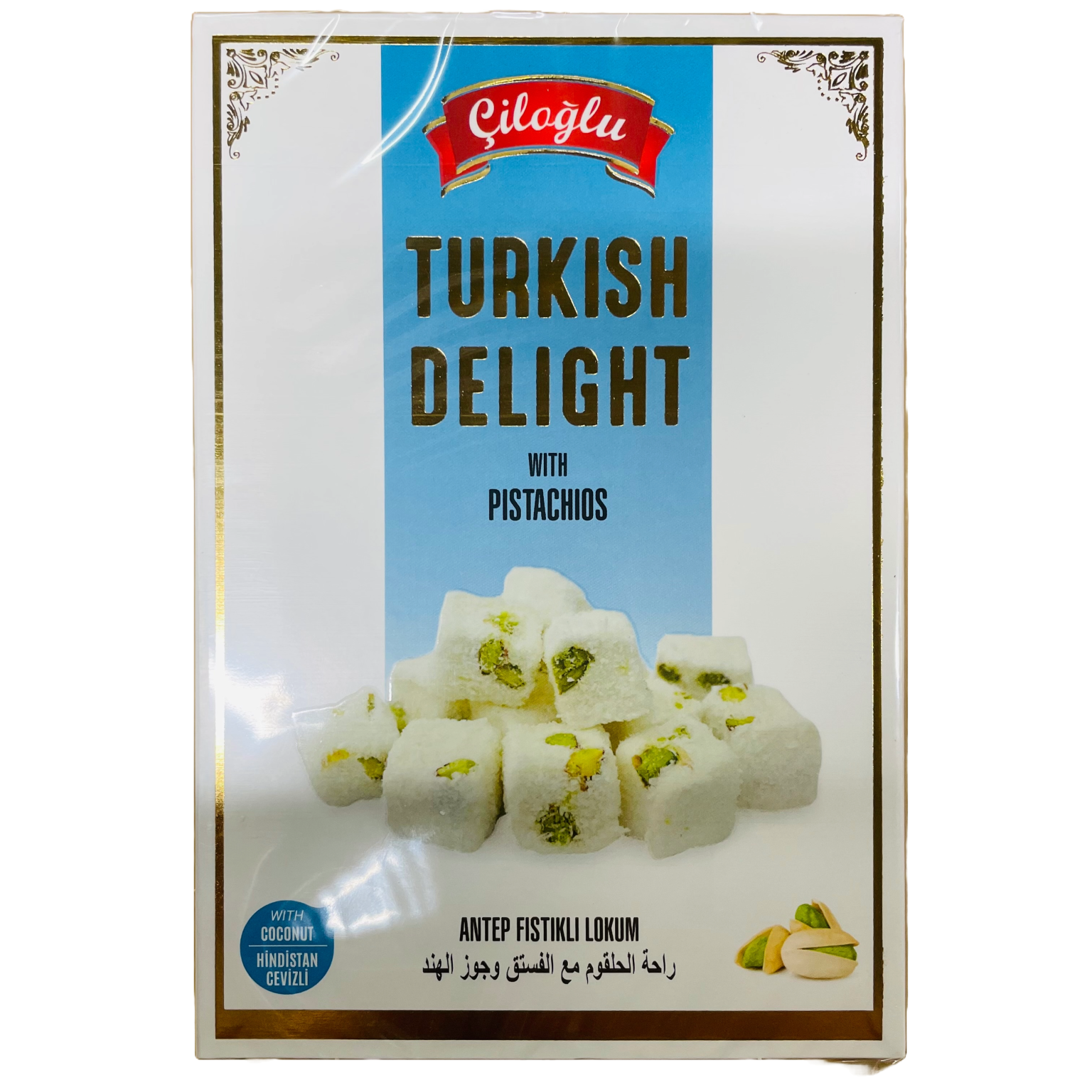 Lokuma ar pistācijām un kokosriekstu skaidiņām. CILOGLU SULTAN, 200 g - Image 1