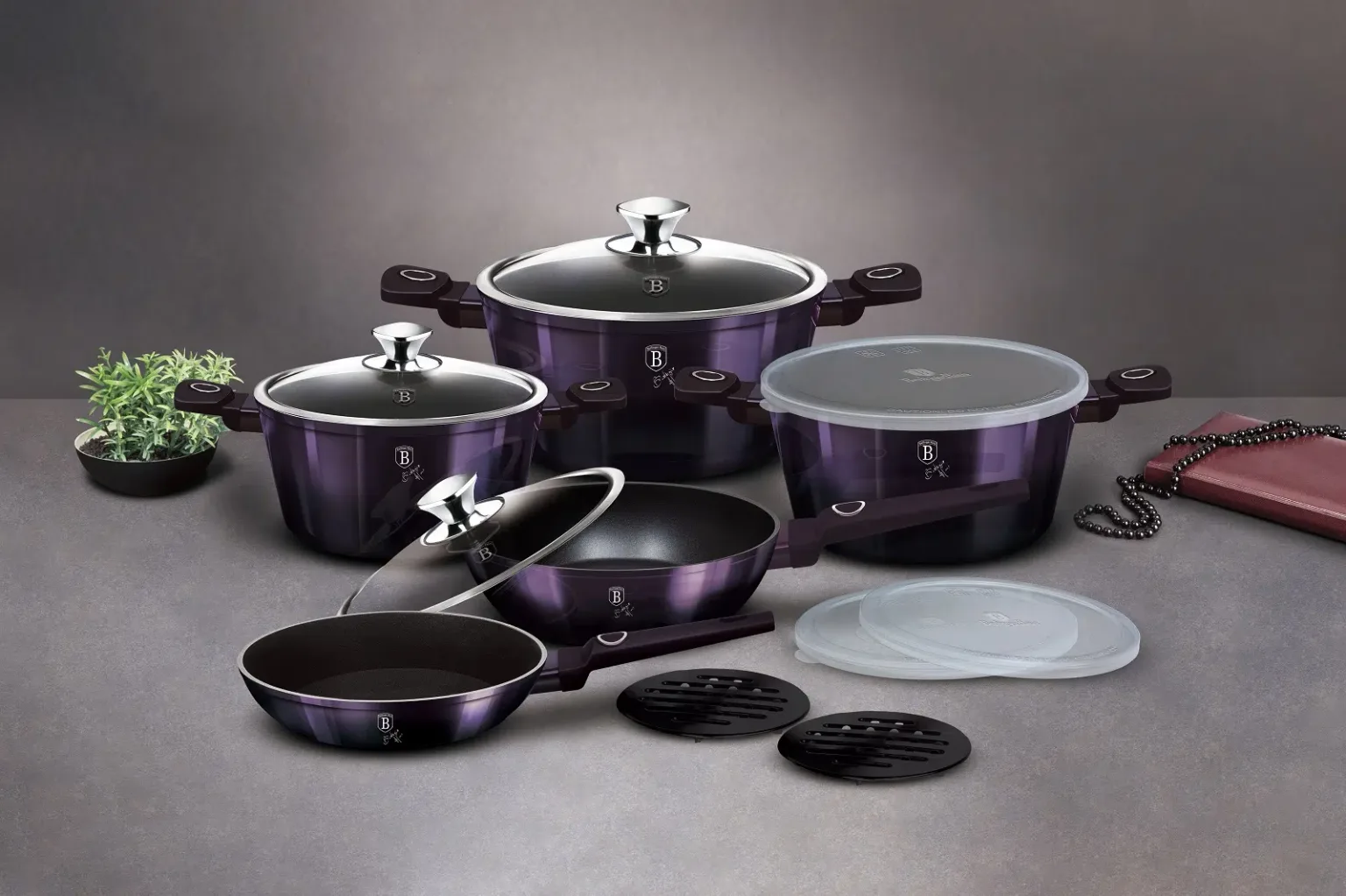 Berlinger Haus BH‑7143 Purple Eclipse kolekcijas katlu komplekts – maģisks elegances salikums - Image 3