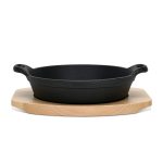 Fissman čuguna servēšanas panna uz koka statīva 18 cm. - Image 2