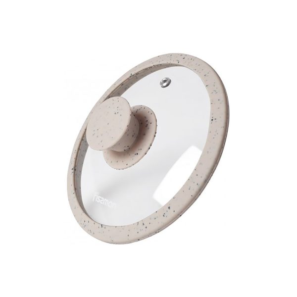 Stikla vāks ar silikona malu Arcades Beige 16cm