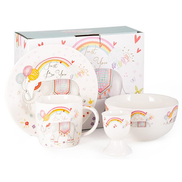 4 daļu porcelāna trauku komplekts bērniem