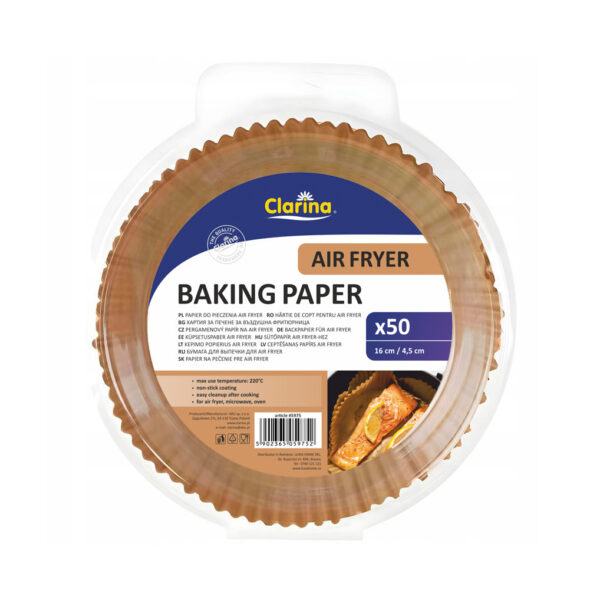 Kepimo papīrs karstā gaisa cepeškrāsnim CLARINA 16cm, 50 gab