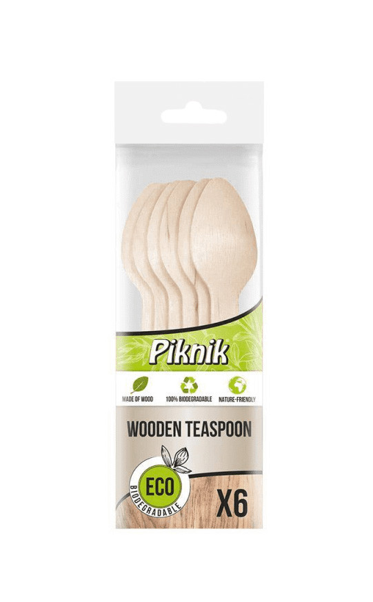 Vienreizējais koka karotiņš Piknik ECO 6 gab