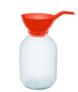 Universalus Plastikinis Piltuvėlis su Plačiu Kakleliu Stiklainiams, Ø 14 cm (Raudonas)