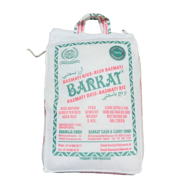 BASMATI rīsi BARKAT, 5 kg